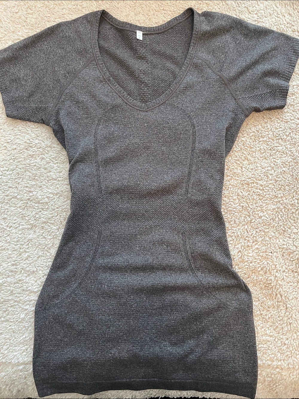 Lululemon Gray Seam-Detail V-Neck Women’s Top